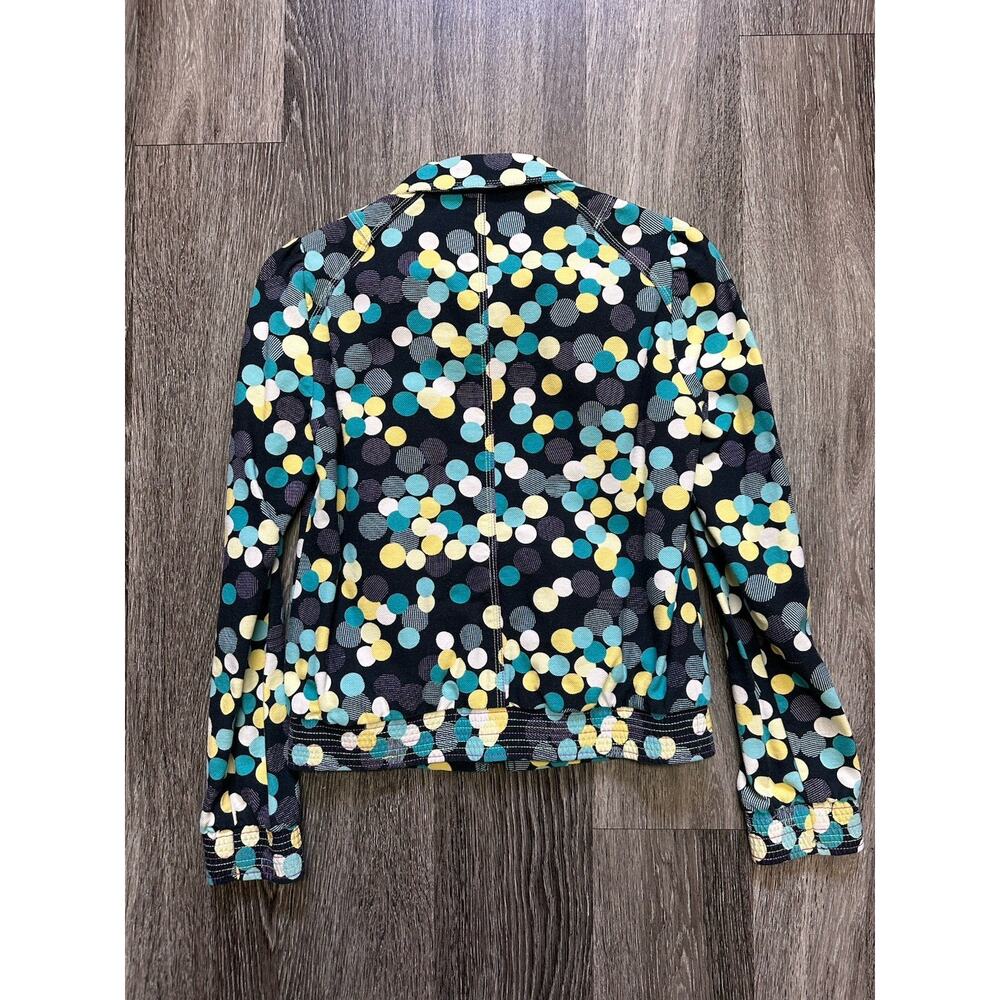 Marc Jacobs preppy polka dot spring faux denim y2k designer zip up jacket small - Picture 5 of 5